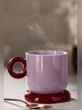 Anthropologie Rika Mug mauve pink pastel multicolor 1 piece
